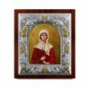 Ασημένια εικόνα ΑΓΙΑ ΚΥΡΙΑΚΗ-ΑΓΙΟΓΡΑΦΙΑ  19.5x17.5cm