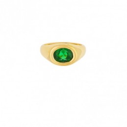 Γυναικείο Δαχτυλίδι απο ατσάλι Excite R-YH1056A-GREEN-G-75