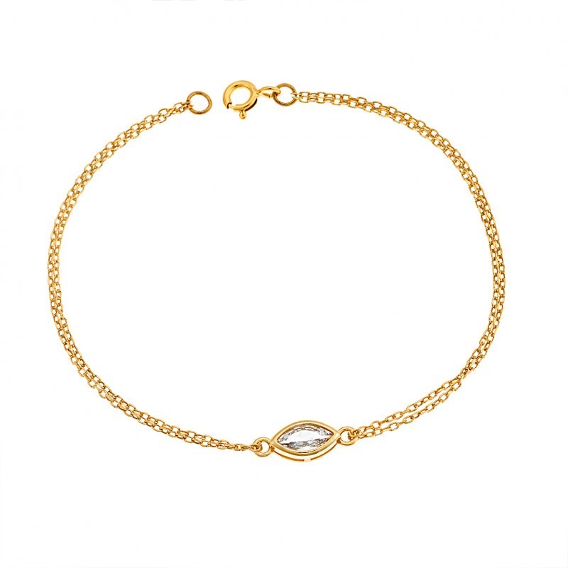 Βραχιόλι Senza Silver 925 Gold Plated