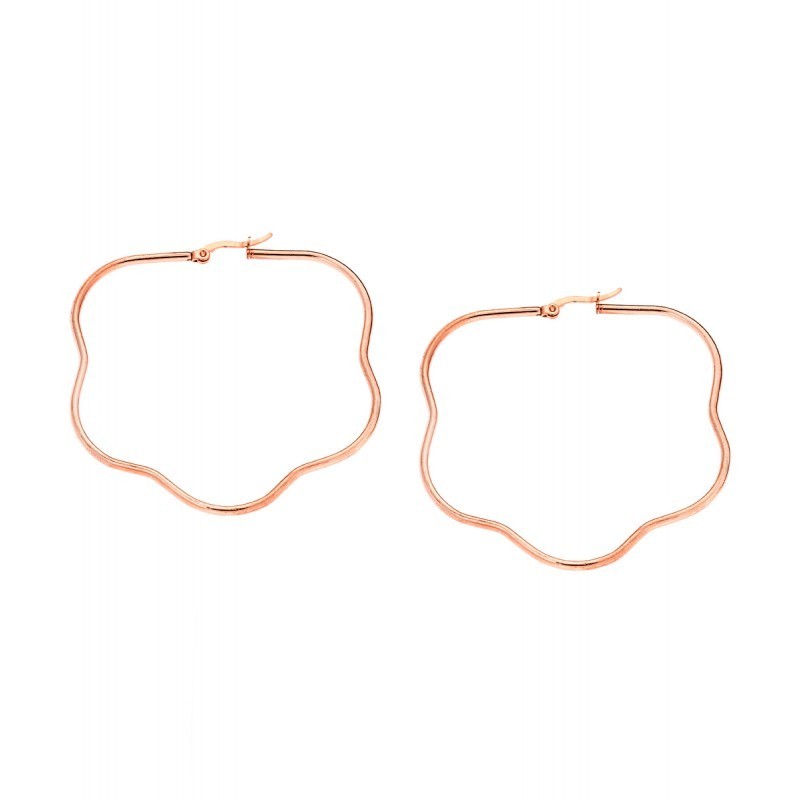 Σκουλαρίκια Senza Steel 6 cm Rose Gold Plated SSD4078RG