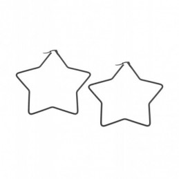 Σκουλαρίκια Senza Steel 8 cm Black Plated SSD4084BK