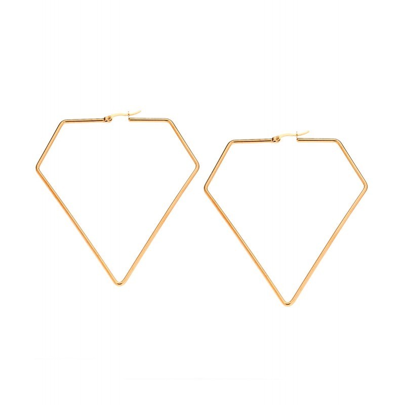 Σκουλαρίκια Senza Steel 8 cm Gold Plated SSD4091GD