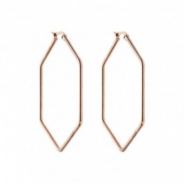 Σκουλαρίκια Senza Steel 5 cm Rose Gold Plated SSD4092RG