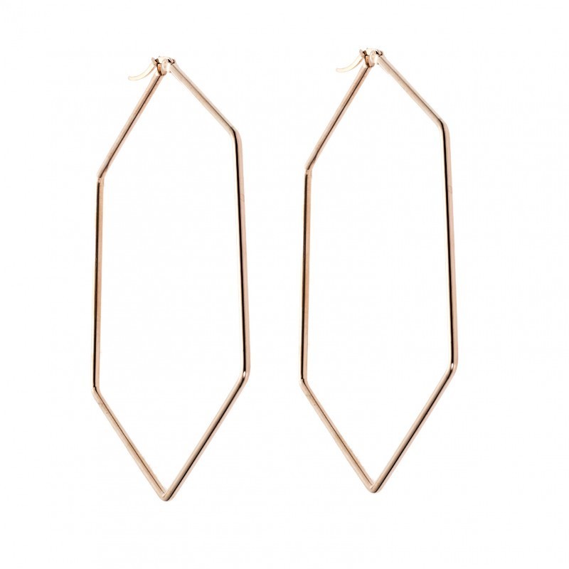 Σκουλαρίκια Senza Steel 8 cm Rose Gold Plated SSD4093RG