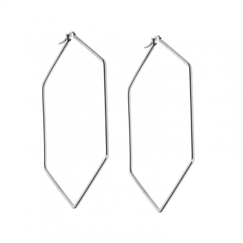 Σκουλαρίκια Senza Steel 8 cm SSD4093SR