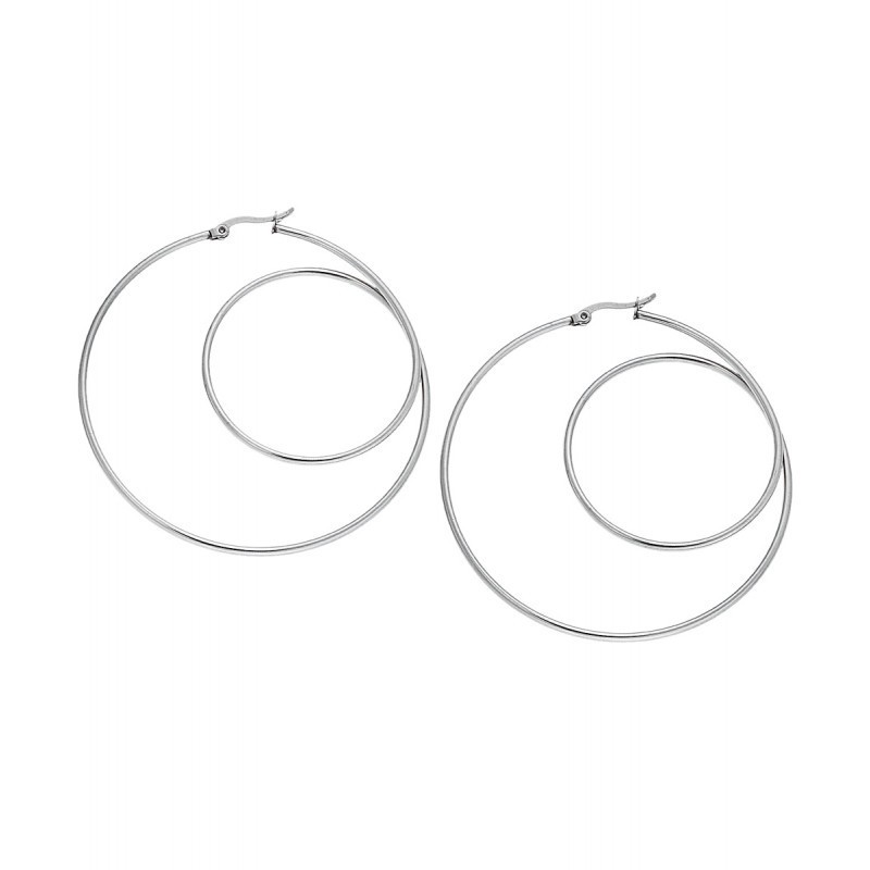 Σκουλαρίκια Senza Steel 6 cm SSD4105SR