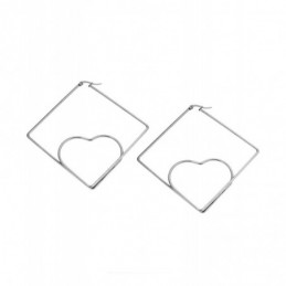 Σκουλαρίκια Senza Steel 6 cm SSD4110SR