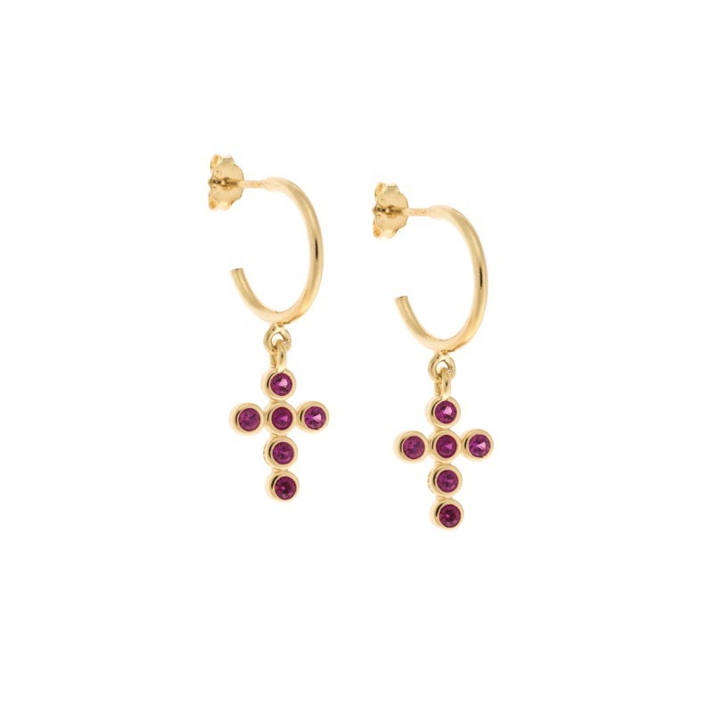 Σκουλαρίκια Κρίκοι Senza επιχρυσωμένο ασήμι 925