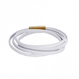 Βραχιόλι Senza Men`s Steel White Leather Strap SSD3368GWH