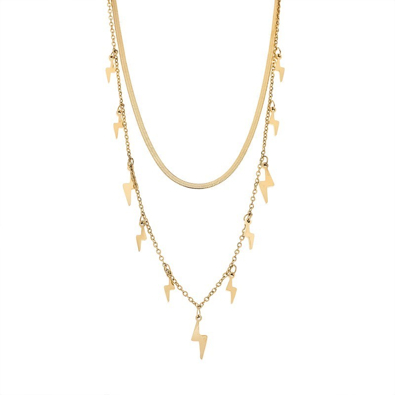 Κολιέ Senza Stainless Steel Gold Plated