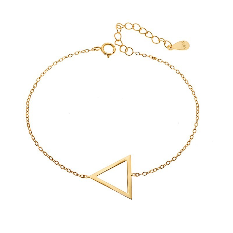 Βραχιόλι SENZA Επίχρυσο Ασήμι 925 Geometric Series Triangle SSR4368GD