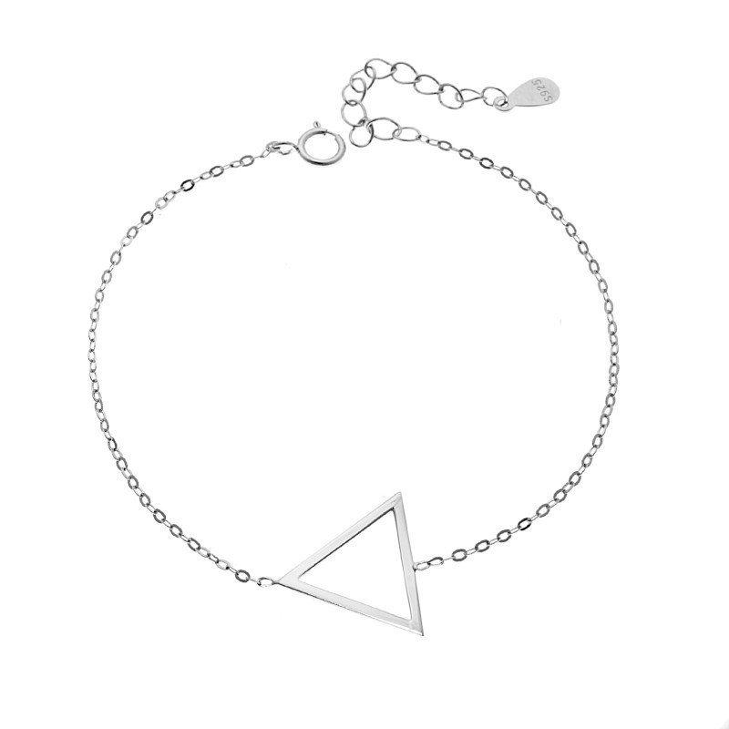 Βραχιόλι SENZA Rhodium Plated Ασήμι 925 Geometric Series Triangle SSR4368SR