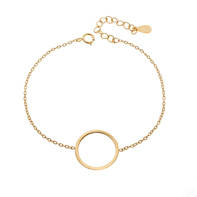 Βραχιόλι SENZA Επίχρυσο Ασήμι 925 Geometric Series Cyrcle SSR4375GD