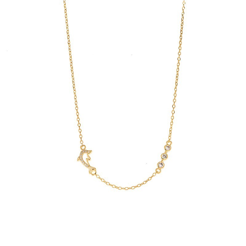 Κολιέ Senza από επιχρυσωμένο ασήμι 925