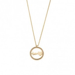 Κολιέ Senza από επιχρυσωμένο ασήμι 925