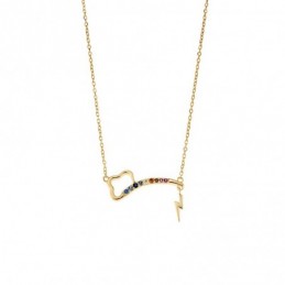 Κολιέ Senza από επιχρυσωμένο ασήμι 925