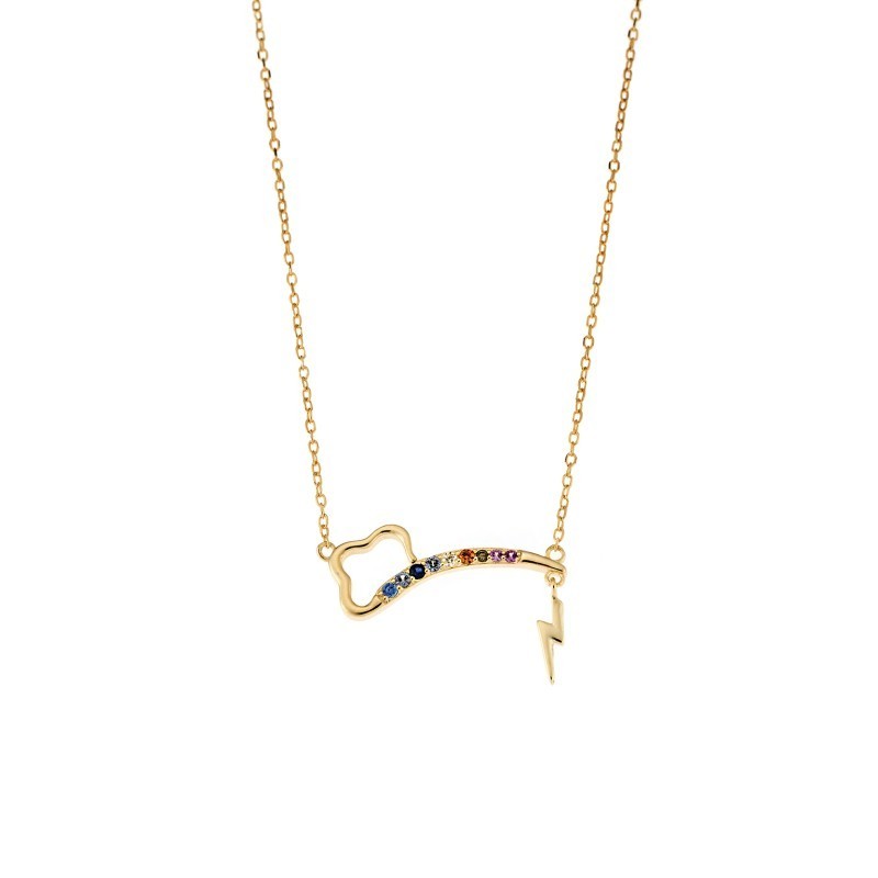 Κολιέ Senza από επιχρυσωμένο ασήμι 925