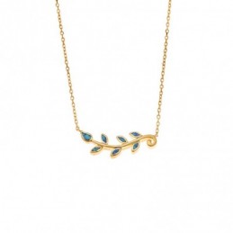 Κολιέ Senza από επιχρυσωμένο ασήμι 925