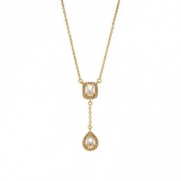 Κολιέ Senza από επιχρυσωμένο ασήμι 925