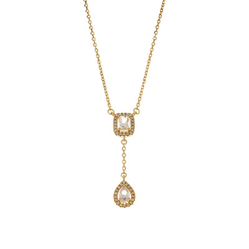 Κολιέ Senza από επιχρυσωμένο ασήμι 925