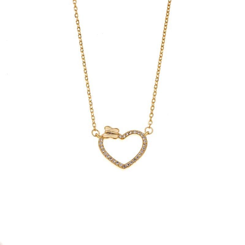 Κολιέ Senza από επιχρυσωμένο ασήμι 925