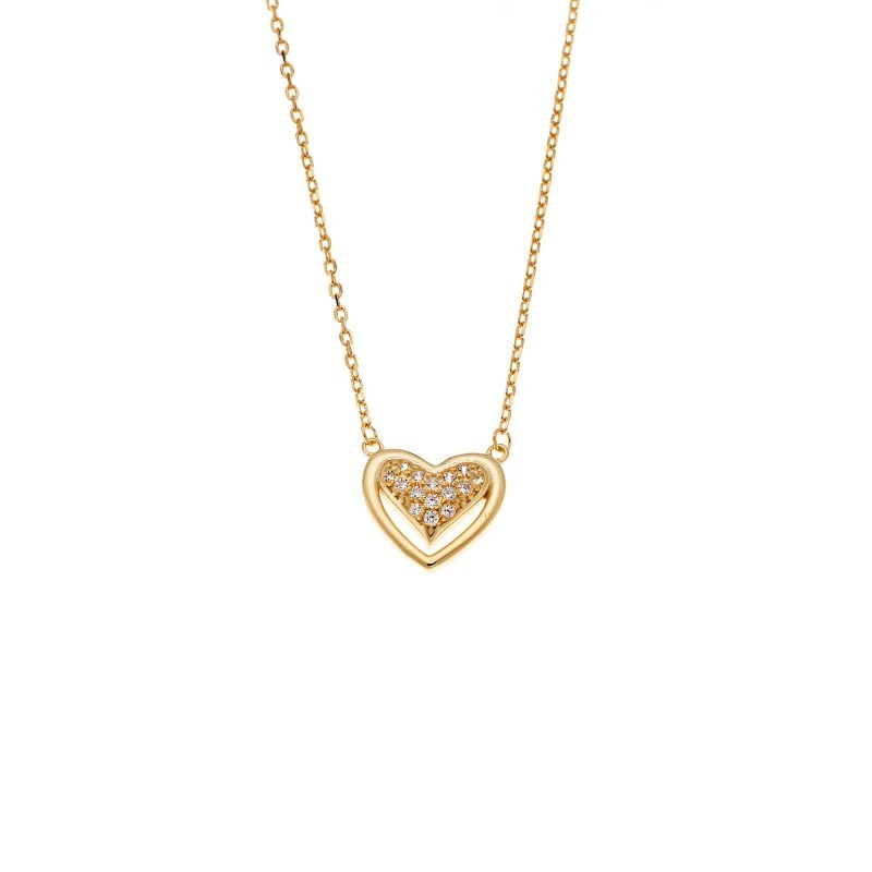 Κολιέ Senza από επιχρυσωμένο ασήμι 925