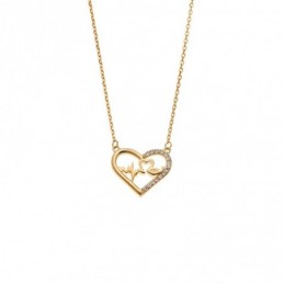 Κολιέ Senza από επιχρυσωμένο ασήμι 925