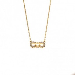 Κολιέ Senza από επιχρυσωμένο ασήμι 925