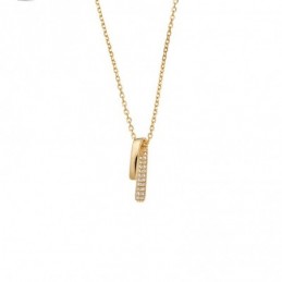 Κολιέ Senza από επιχρυσωμένο ασήμι 925