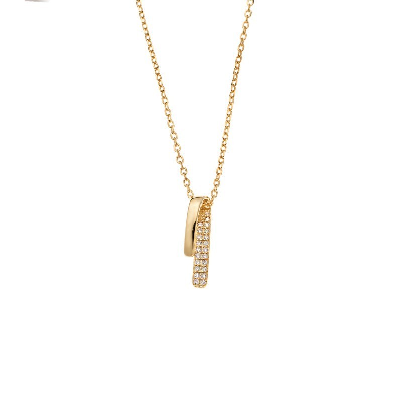 Κολιέ Senza από επιχρυσωμένο ασήμι 925