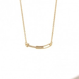 Κολιέ Senza από επιχρυσωμένο ασήμι 925