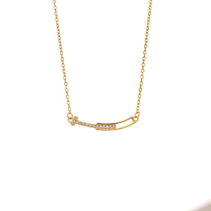 Κολιέ Senza από επιχρυσωμένο ασήμι 925