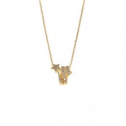 Κολιέ Senza από επιχρυσωμένο ασήμι 925