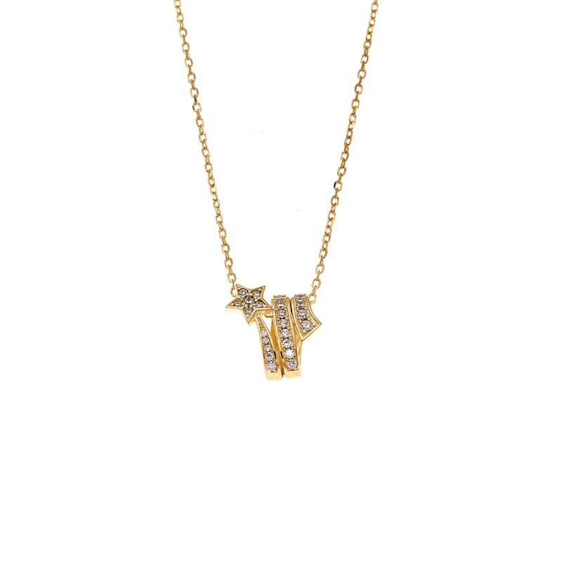 Κολιέ Senza από επιχρυσωμένο ασήμι 925