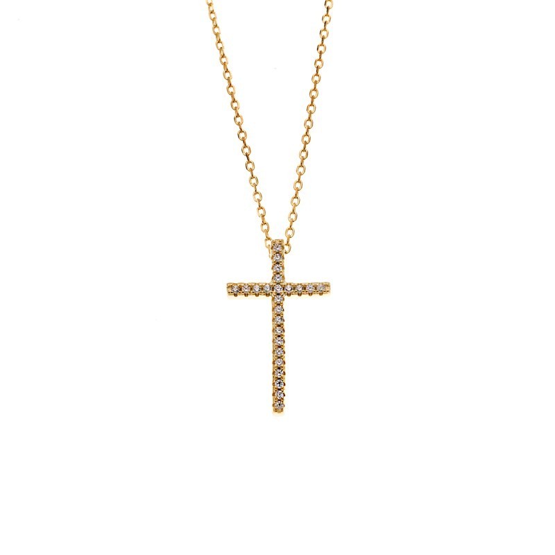 Κολιέ Senza από επιχρυσωμένο ασήμι 925