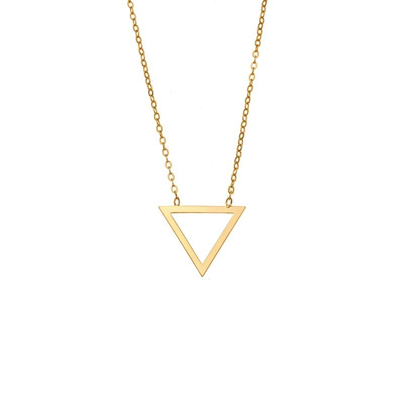 Κολιέ SENZA Επίχρυσο Ασήμι 925 Geometric Series Triangle SSR4380GD