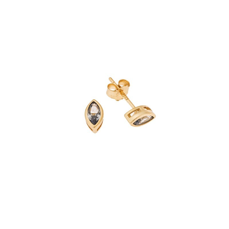 Σκουλαρίκια SENZA κίτρινο επιχρυσωμένο ασήμι 925