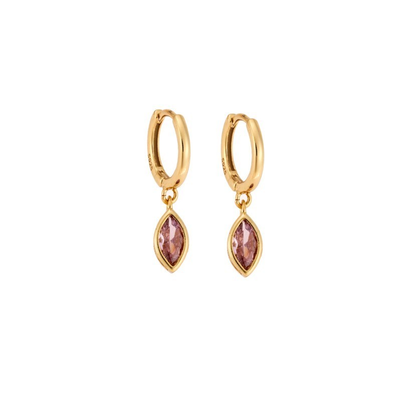 Σκουλαρίκια Κρίκοι Senza ασήμι 925 Gold Plated