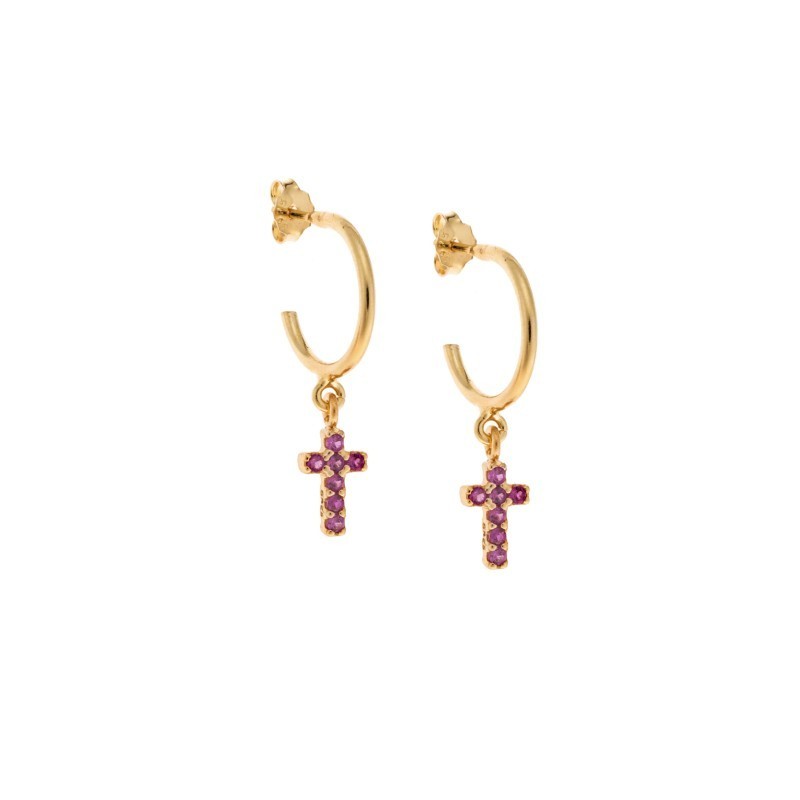 Σκουλαρίκια Κρίκοι Senza επιχρυσωμένο ασήμι 925