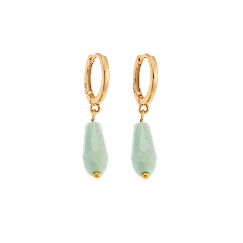 Σκουλαρίκια Κρίκοι Senza επιχρυσωμένο ασήμι 925 SSR3990-7GD