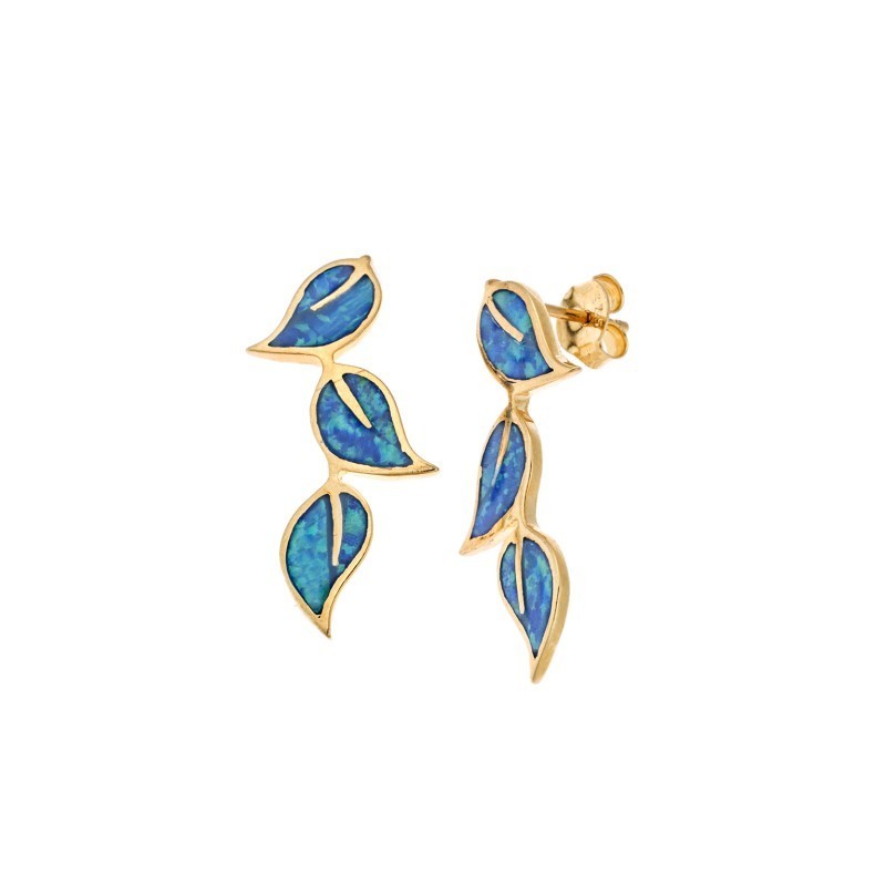 Σκουλαρίκια Senza από επιχρυσωμένο ασήμι 925