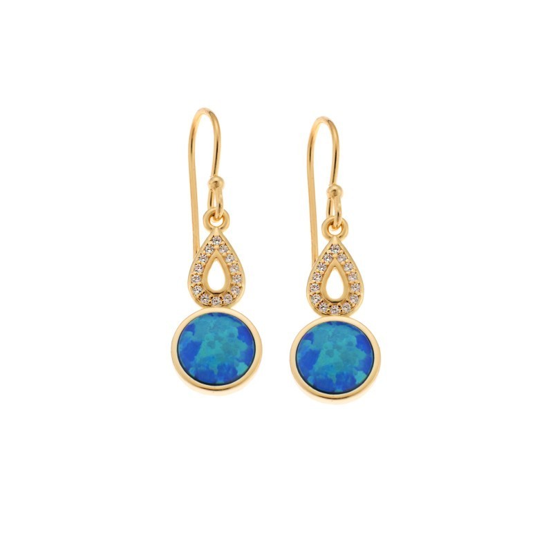 Σκουλαρίκια Senza από επιχρυσωμένο ασήμι 925