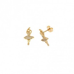 Σκουλαρίκια Senza από επιχρυσωμένο ασήμι 925