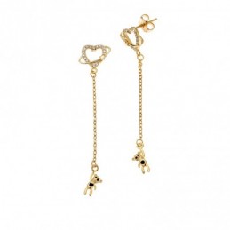 Σκουλαρίκια Senza από επιχρυσωμένο ασήμι 925