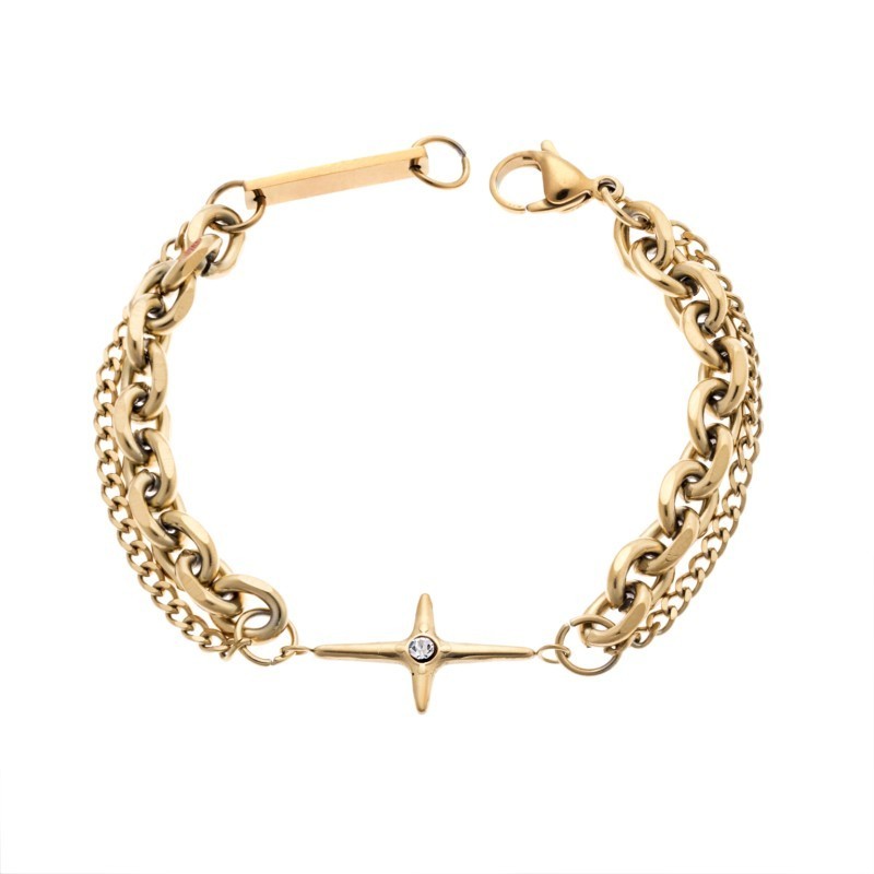 Βραχιόλι Senza Steel Gold Plated