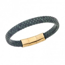 Βραχιόλι Senza Men`s Stainless Steel - Chaki Leather Strap SSD3261-2GCH