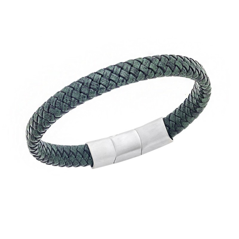 Βραχιόλι Senza Men`s Stainless Steel - Chaki Leather Strap SSD3261-2SCH