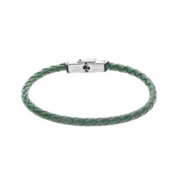 Βραχιόλι Senza Men`s Steel Green Leather Strap SSD4987GN