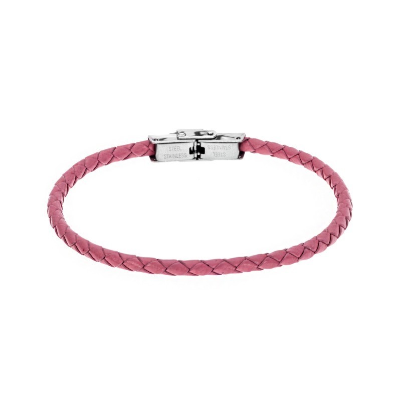 Βραχιόλι Senza Men`s Steel Pink Leather Strap SSD4987PK