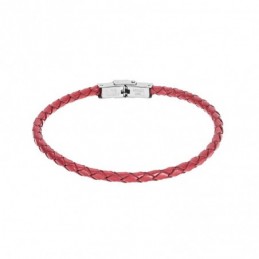 Βραχιόλι Senza Men`s Steel Red Leather Strap SSD4987RD